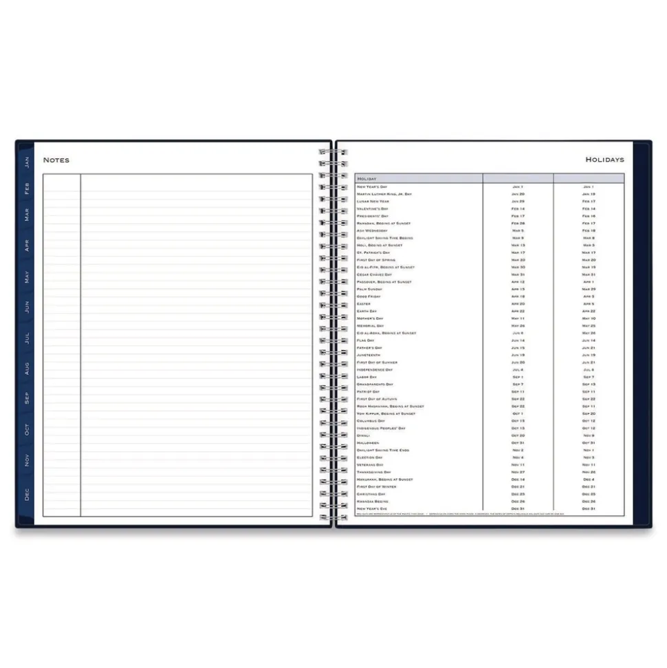 Blue Sky 11 in. x 8.5 in. 12-Month (Jan to Dec): 2026 Passages Weekly Appointment Book and Monthly Planner - Navy Cover