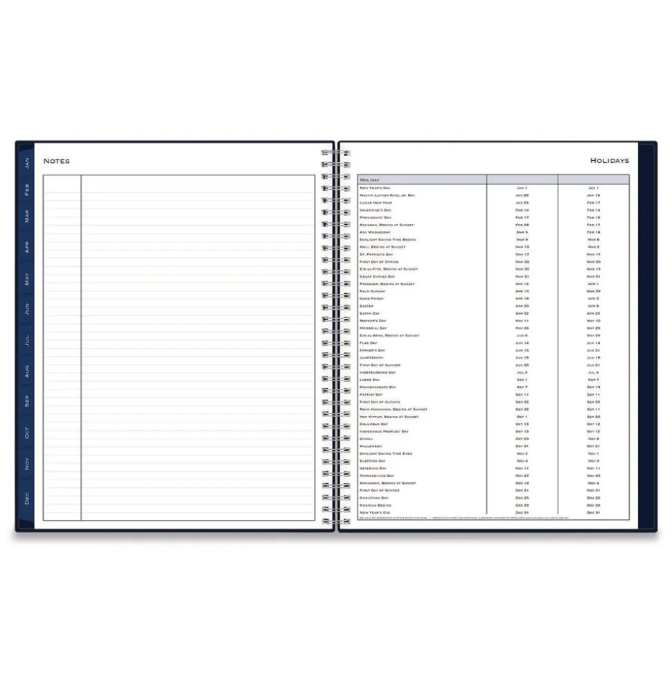 Blue Sky 11 in. x 8.5 in. 12-Month (Jan to Dec): 2026 Passages Weekly/Monthly Planner - Navy Cover