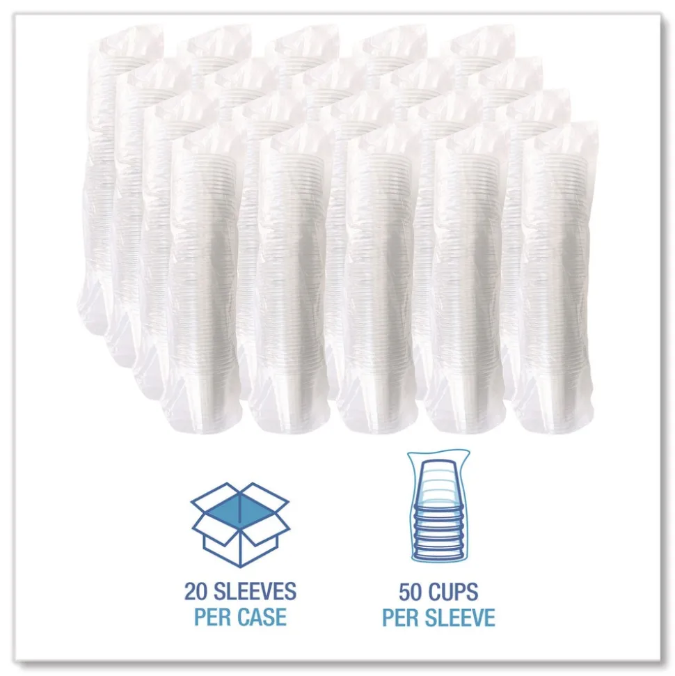 Boardwalk 14 oz. PET Cups - Clear (50/Bag, 20 Bags/Carton)