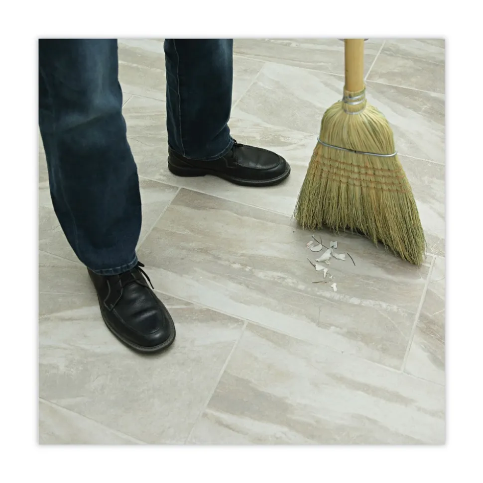 Boardwalk BWK932CCT 12/Carton 56 in. Warehouse Broom, Corn Fiber Bristles - Natural