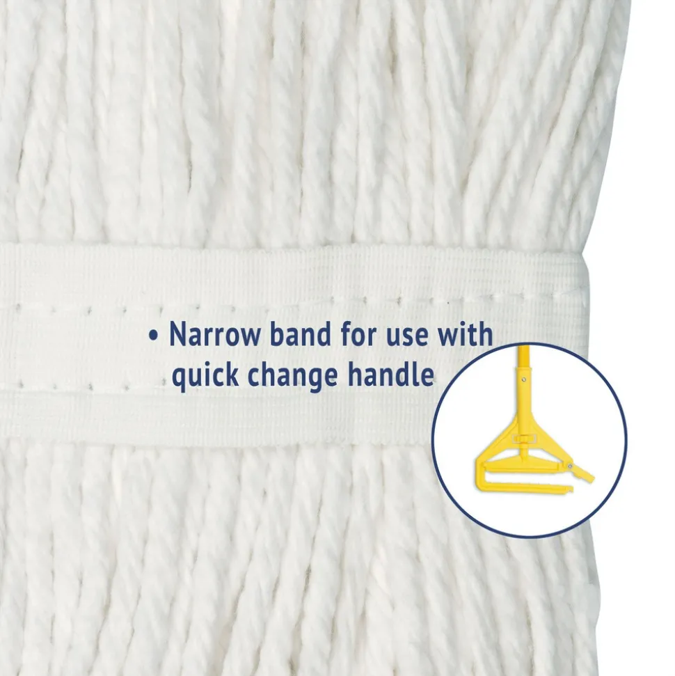 Boardwalk #20 Cut-End Cotton Wet Mop Head - White