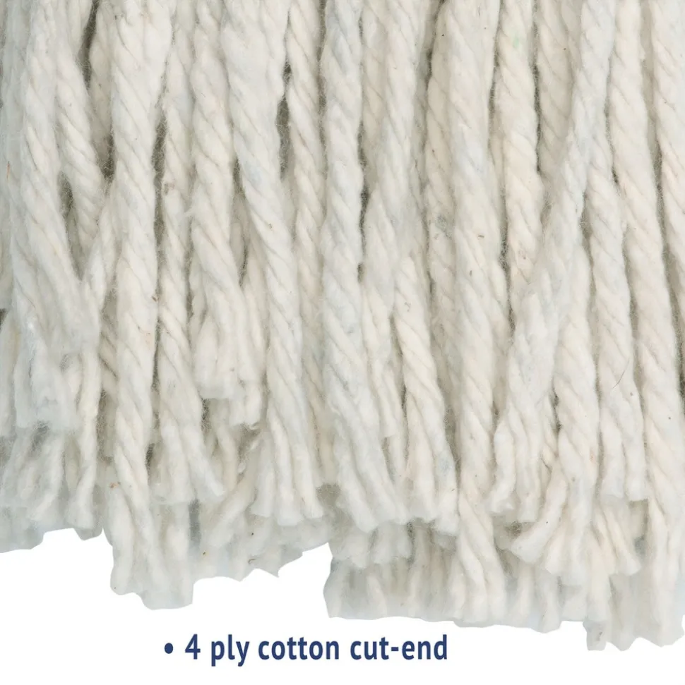Boardwalk #24 Cut-End Cotton Wet Mop Head - White