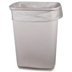 Boardwalk 16 Gallon 8 mic 24 in. x 33 in. Perforated Roll High-Density Can Liners - Natural (1000/Carton)
