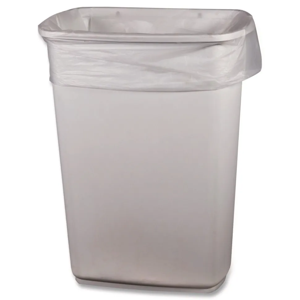 Boardwalk 16 Gallon 8 mic 24 in. x 33 in. Perforated Roll High-Density Can Liners - Natural (1000/Carton)