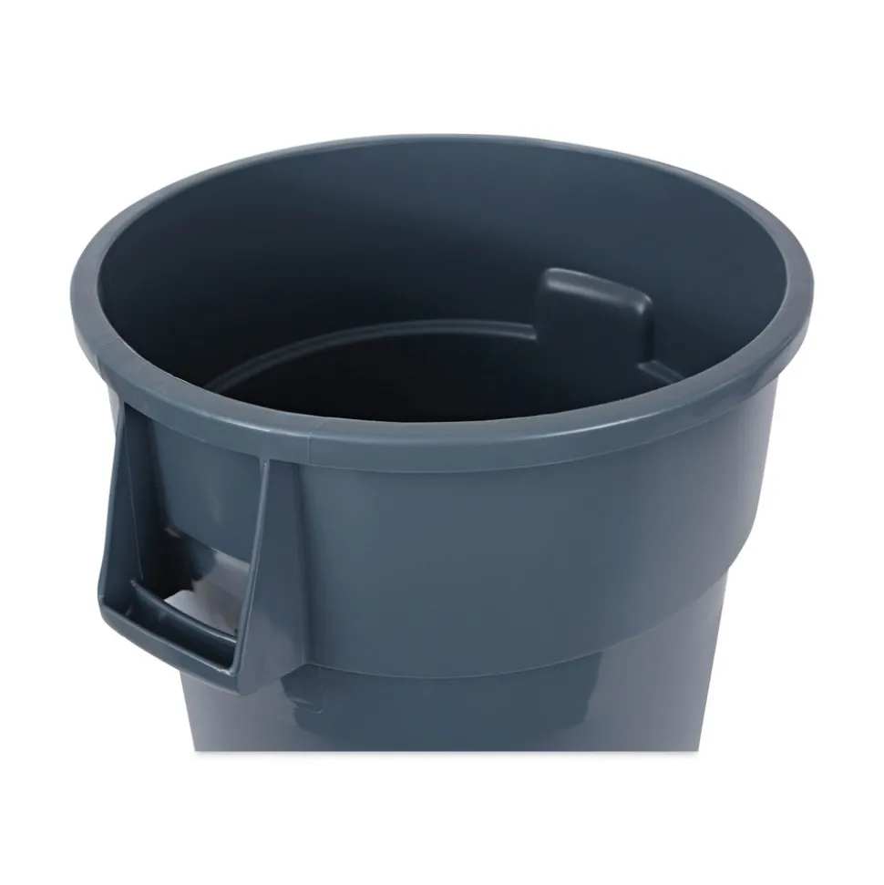 Boardwalk 44-Gallon Round Plastic Waste Receptacle - Gray