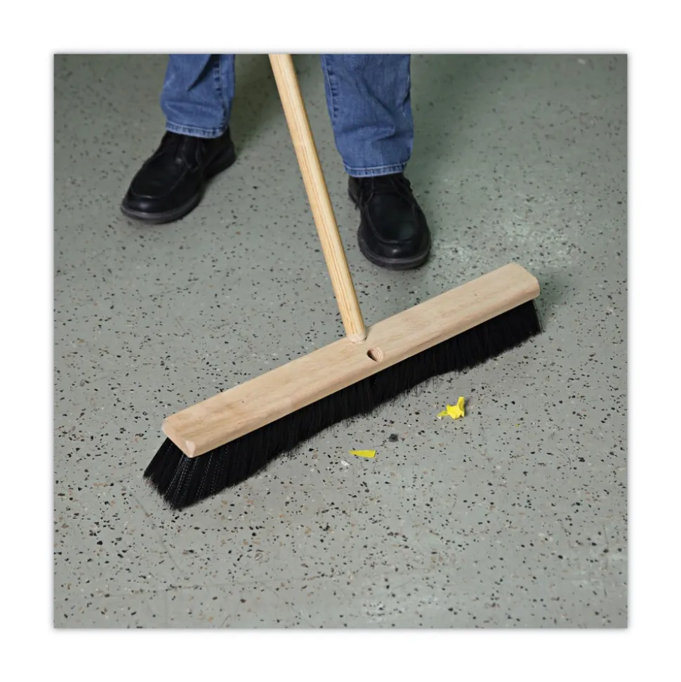 Boardwalk 3 in. Black Polypropylene Bristles 24 in. Brush Floor Brush Head