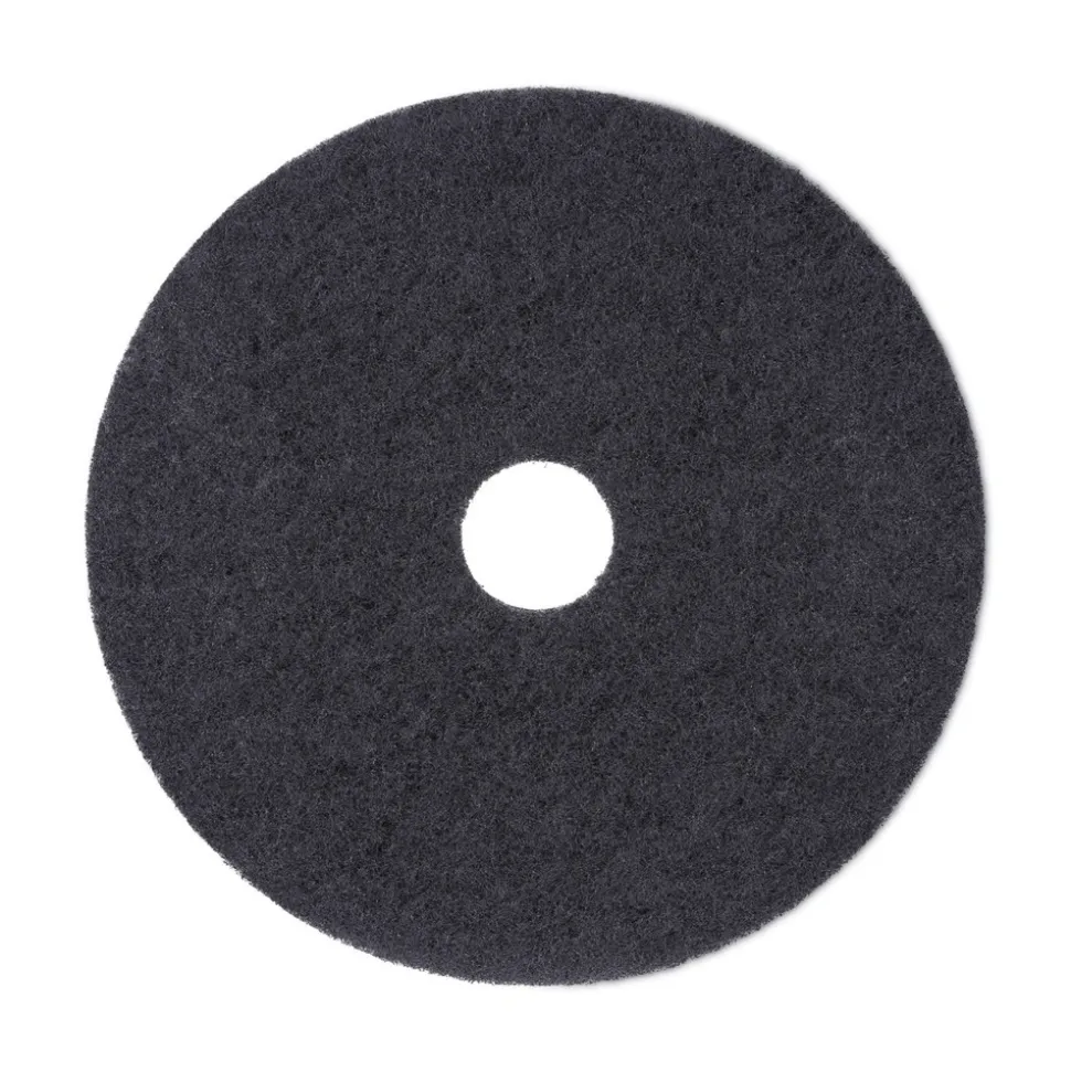 Boardwalk 19 in. Diameter Stripping Floor Pads - Black (5/Carton)
