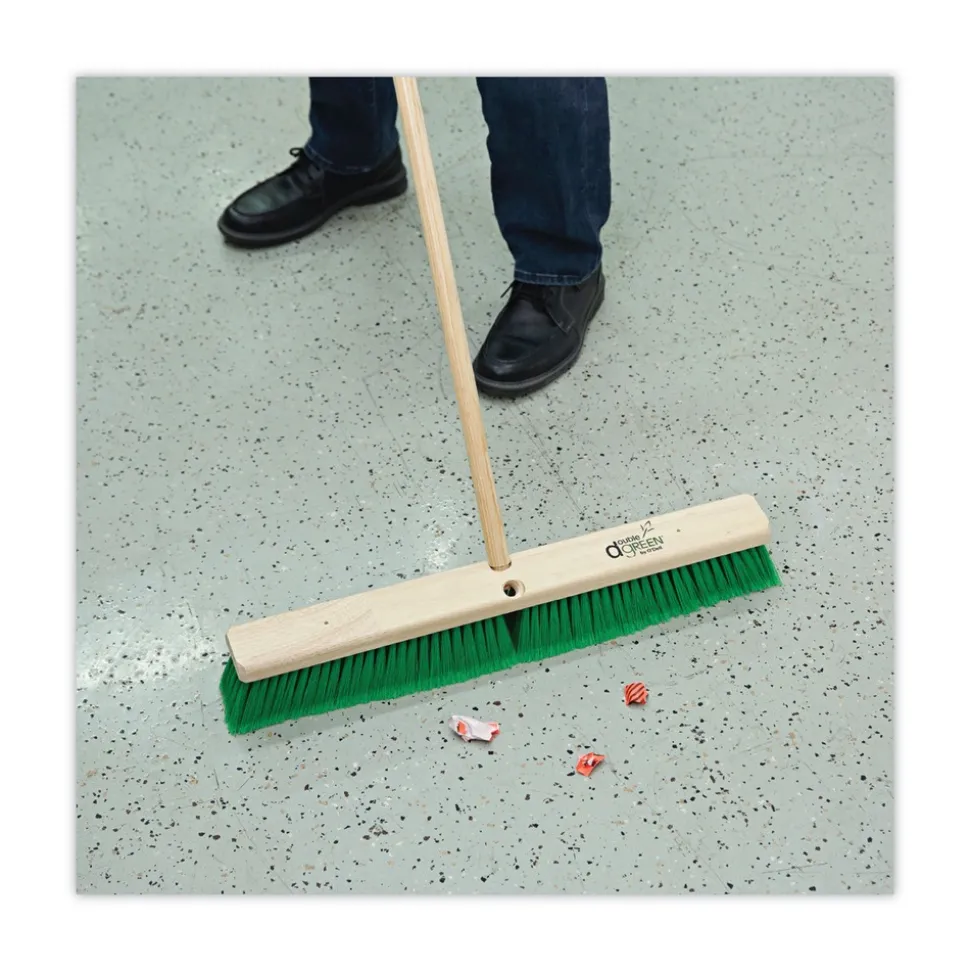 Boardwalk 0.94 in. Diameter x 54 in. Lacquered Hardwood Threaded End Broom Handle - Natural