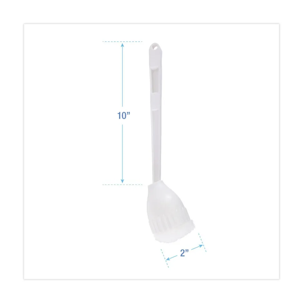 Boardwalk 10 in. Handle 2 in. Mop Head Cone Bowl Mop - White