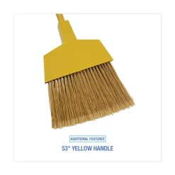 Boardwalk 53 in. Handle Poly Bristle Angler Broom - Yellow (1-Dozen)