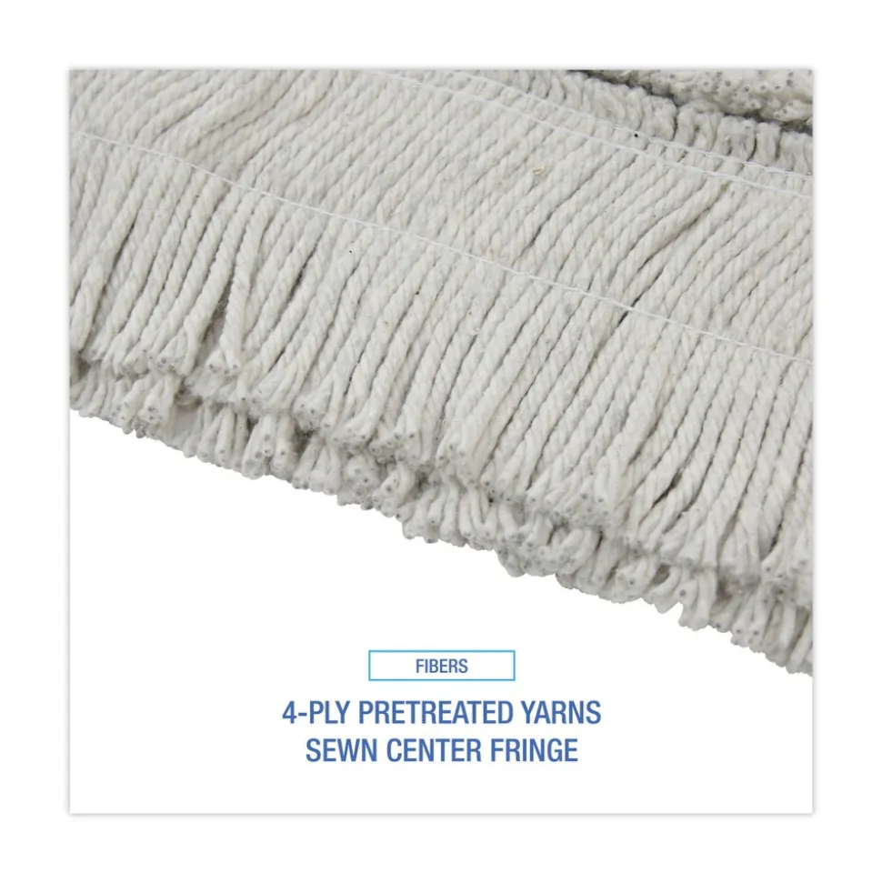 Boardwalk 60 in. x 5 in. Cut-End Disposable Cotton Dust Mop Head (12/Carton)