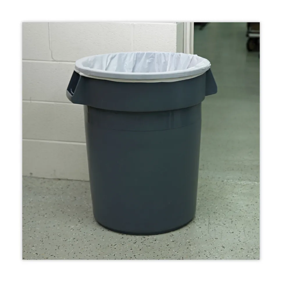 Boardwalk 30 in. x 37 in. 30 Gallon 16 mic High Density Industrial Coreless Roll Can Liners - Natural (500/Carton)