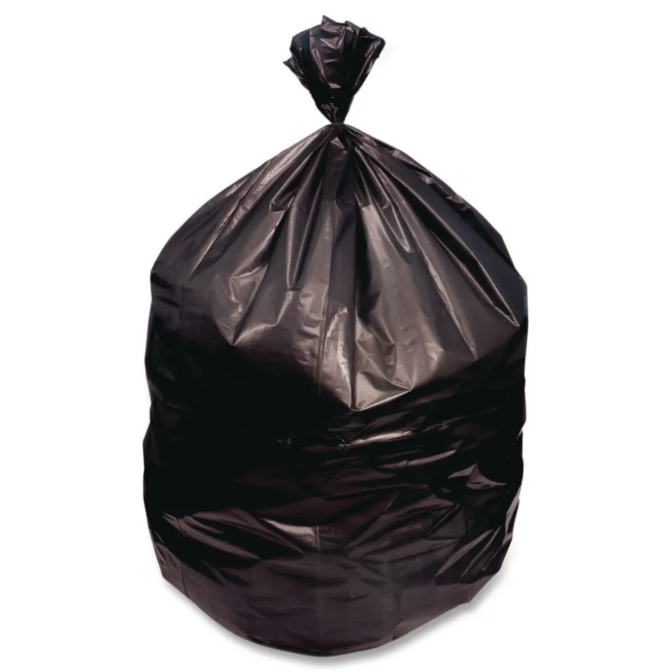 Boardwalk 38 in. x 60 in. 60 gal. 22 mic High-Density Can Liners - Black (150/Carton)