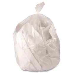 Boardwalk 38 in. x 58 in. 60 gal. 0.9 mil Perforated Roll Low-Density Waste Can Liners - Clear (100/Carton)