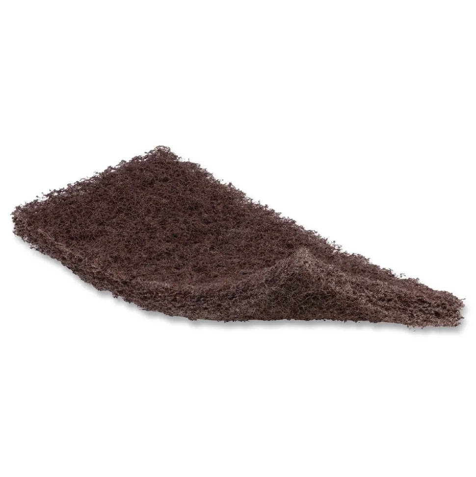 Boardwalk 4.62 in. x 10 in. Heavy-Duty Utility Pad - Brown (10/Carton)