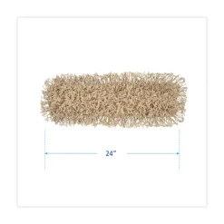 Boardwalk 24 in. x 5 in. Industrial Hygrade Cotton Dust Mop Head - White