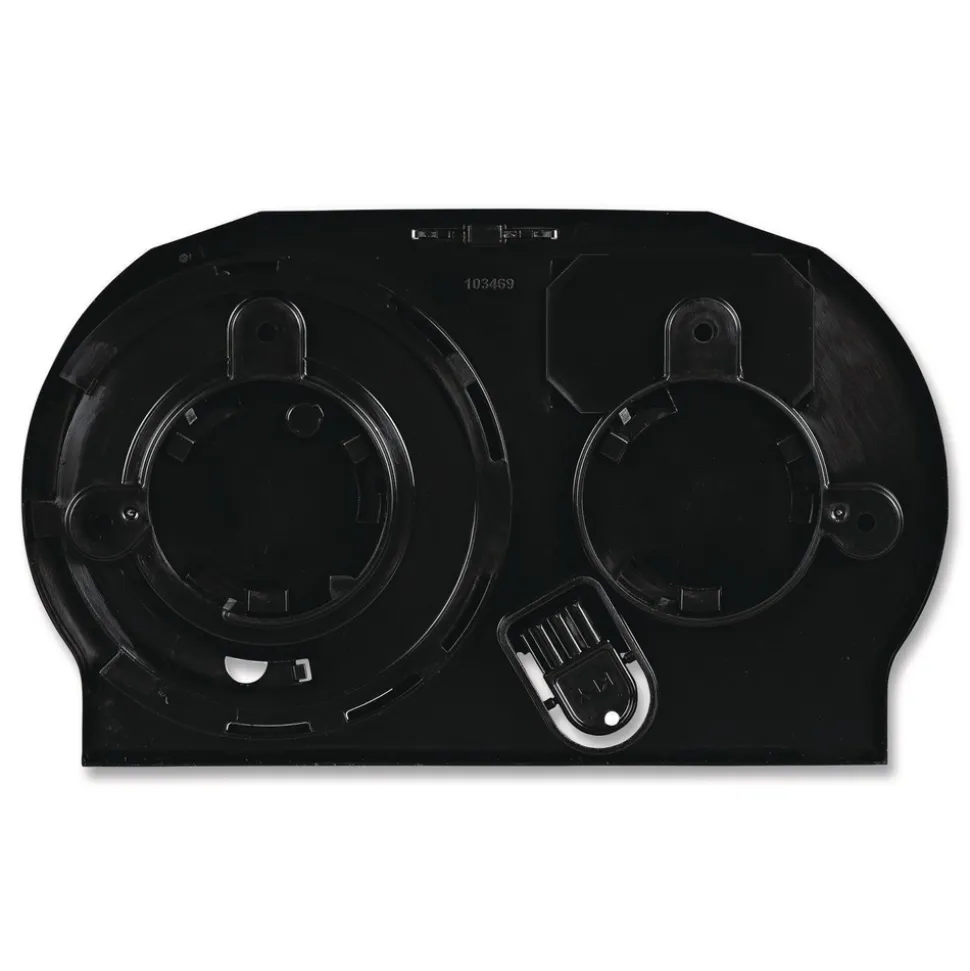 Boardwalk 13 in. x 6.75 in. x 8.75 in. Standard Twin Toilet Tissue Dispenser - Black