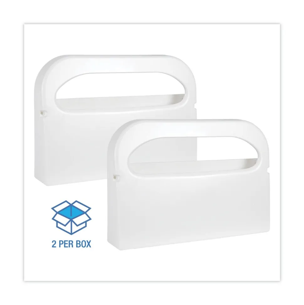 Boardwalk 16 in. x 3 in. x 11.5 in. Toilet Seat Cover Dispenser - White (2/Box)
