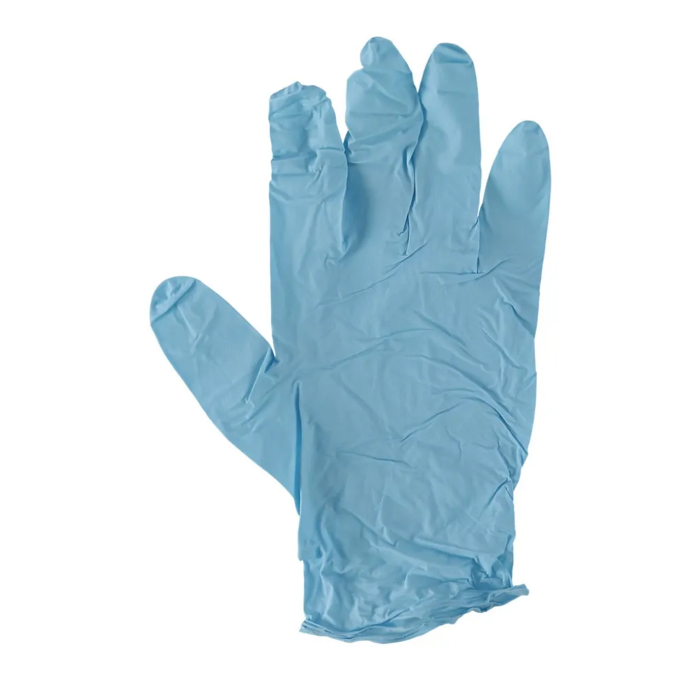 Boardwalk 5 mil 9.5 in. Long Powder-Free Disposable Examination Nitrile Gloves - Medium, Blue (100/Box, 10 Boxes/Carton)