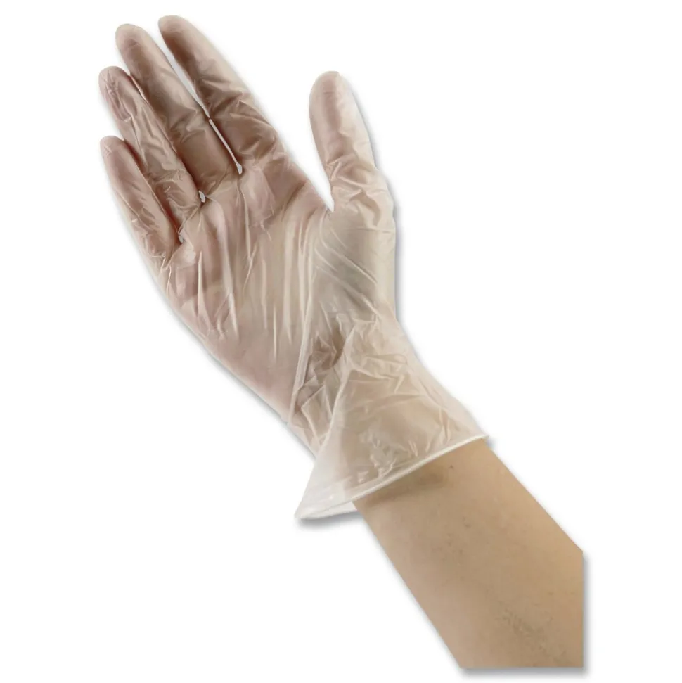 Boardwalk 2.6 mil 9.5 in. Long Powder-Free General Purpose Vinyl Gloves - Extra Large, Clear (100/Box, 10 Boxes/Carton)