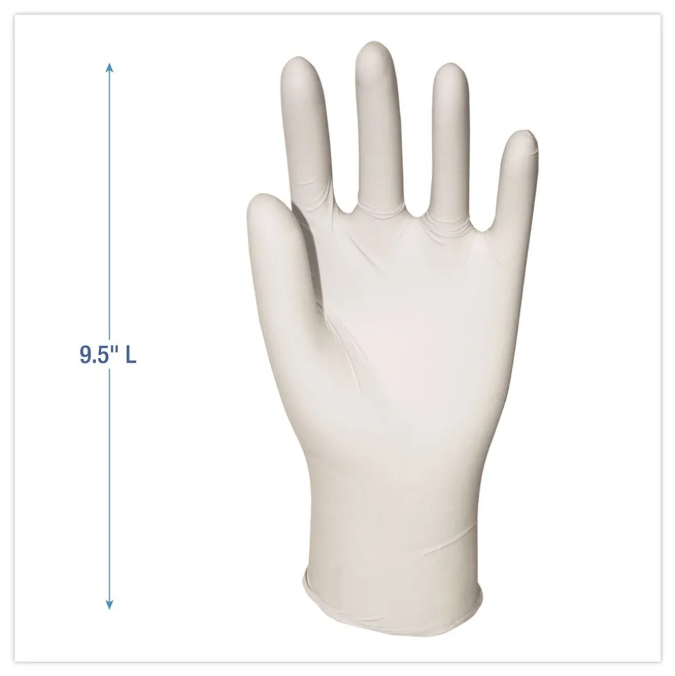 Boardwalk 4 mil 9.5 in. Long Powder-Free Synthetic Vinyl Gloves - Small, Beige (100/Box)