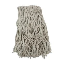 Boardwalk 16 oz. Cut-End Banded Cotton Banded Mop Head - White (12/Carton)