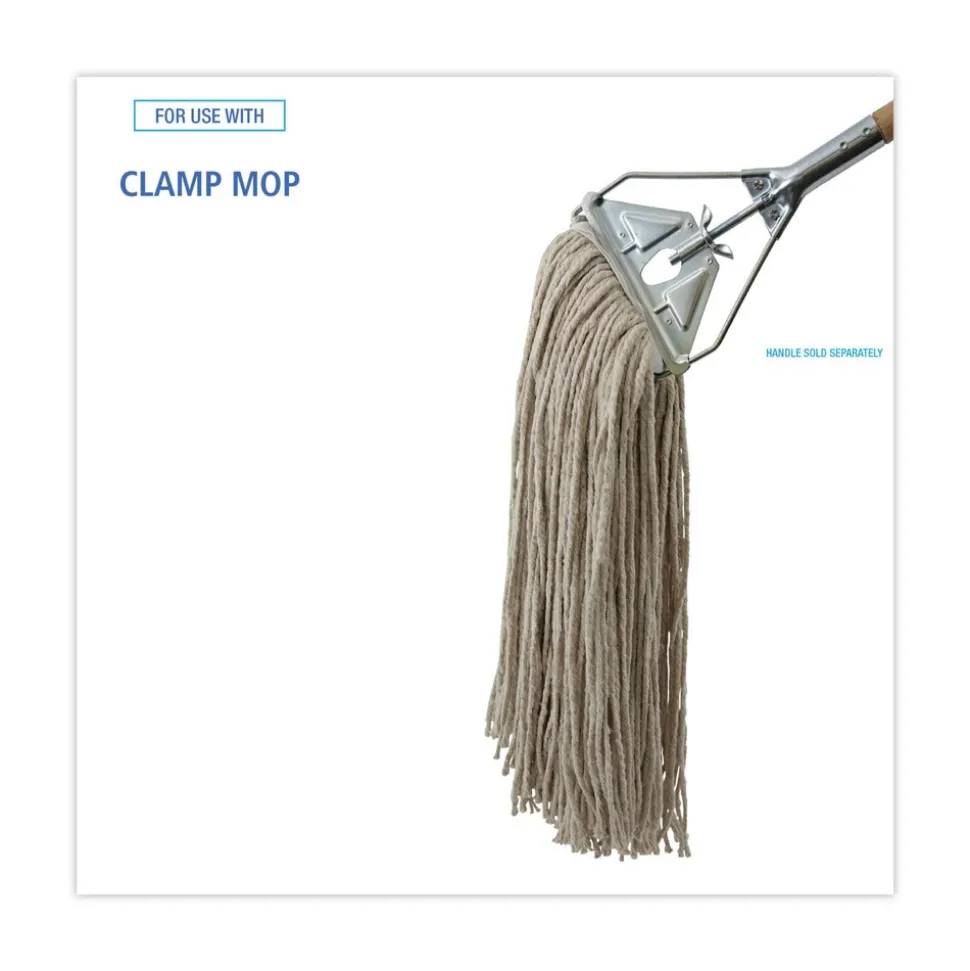 Boardwalk 32 oz. 4-Ply Cut-End Cotton Mop Head - White (12/Carton)