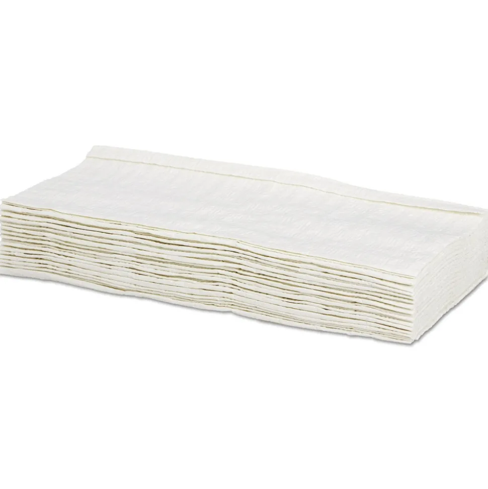 Boardwalk 4-Ply 9.75 in. x 16.75 in. Scrim Wipers - White (150/Dispenser Pack, 6 Dispenser Packs/Carton)