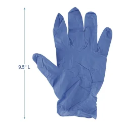 Boardwalk 380 Series 4 mil Thick 9.5 in. Long Powder-Free Disposable General-Purpose Nitrile Gloves - Small, Blue (100/Box, 10 Boxes/Carton)