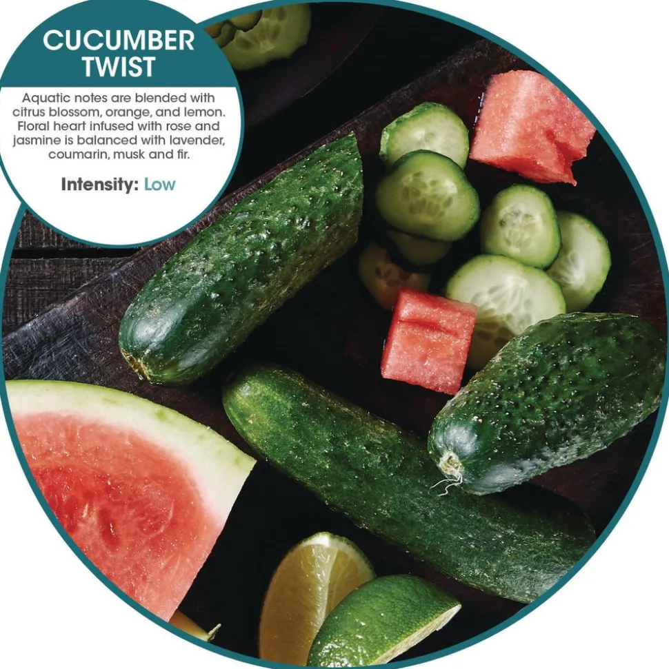 Boardwalk WCBX-P-010I010I-02-AAS80- 0.11 oz WCBasix Urinal Screen - Cucumber Twist Scent, Green (10/Box)