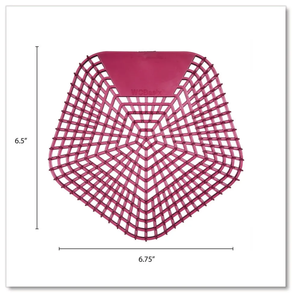 Boardwalk WCBX-P-010I010I-01-AAS80- 0.11 oz WCBasix Urinal Screen - Apple Cinnamon Scent, Red (10/Box)