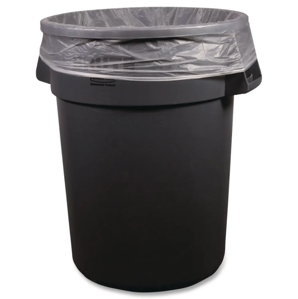 Boardwalk Z8048MNKR01 40 in. x 48 in. 45 gal. 12 mic High-Density Can Liners - Natural (250/Carton)