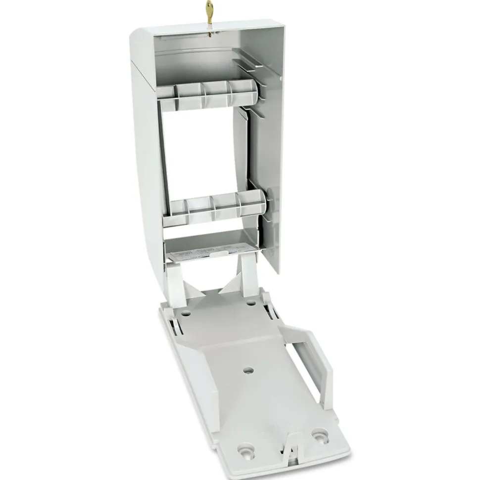 Bobrick Matrix Series 6.25 in. x 6.88 in. x 13.5 in. Two-Roll Tissue Dispenser - Gray