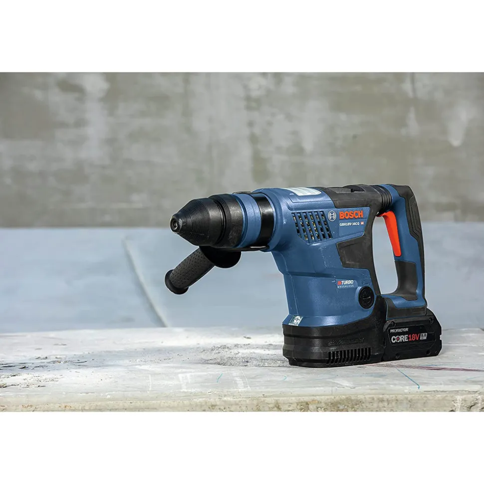 Bosch 18V PROFACTOR Brushless Lithium-Ion 1-1/4 in. Cordless SDS-Plus Bulldog Rotary Hammer Kit with 2 Batteries (8 Ah)