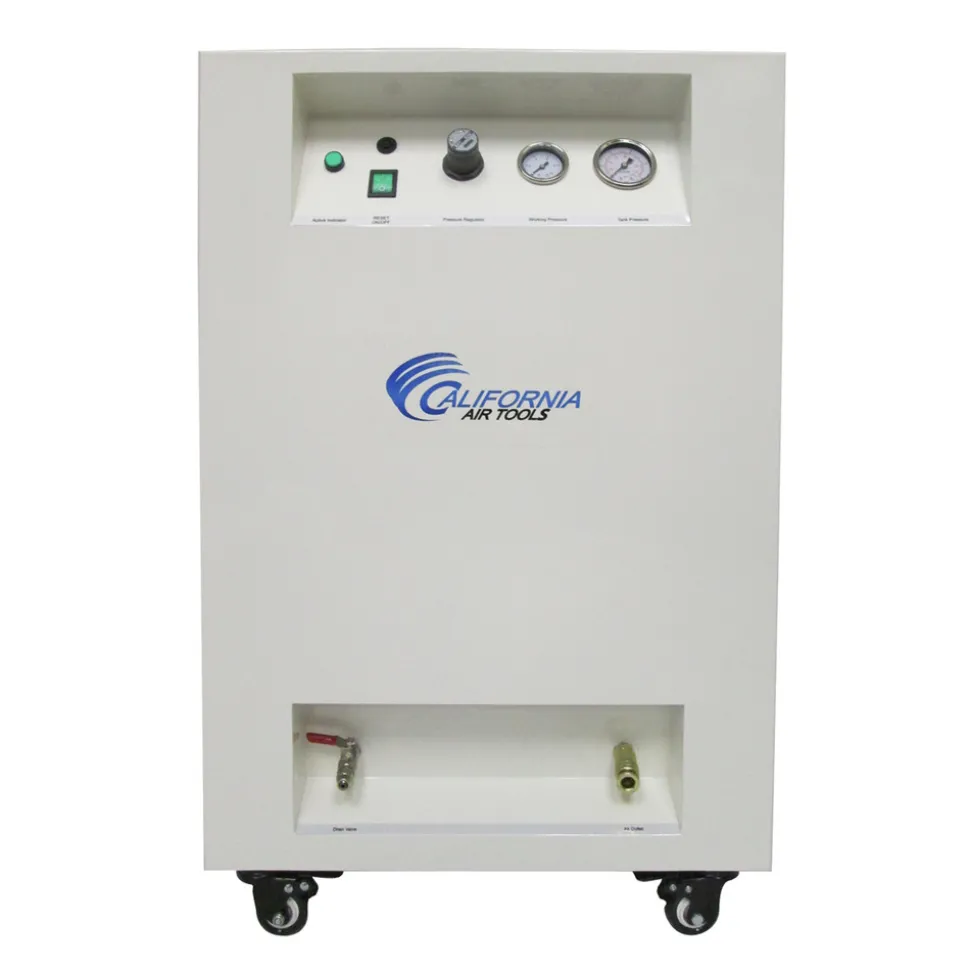 California Air Tools 1 HP 8 Gallon Ultra Quiet and Oil-Free Dolly Air Compressor with Sound Proof Cabinet