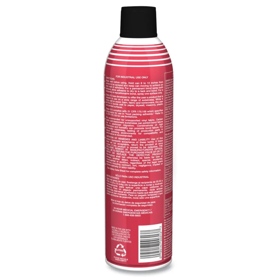 Camie 12 oz. Aerosol Spray 313 Fast Tack Upholstery Adhesive - Dries Clear (12/Carton)