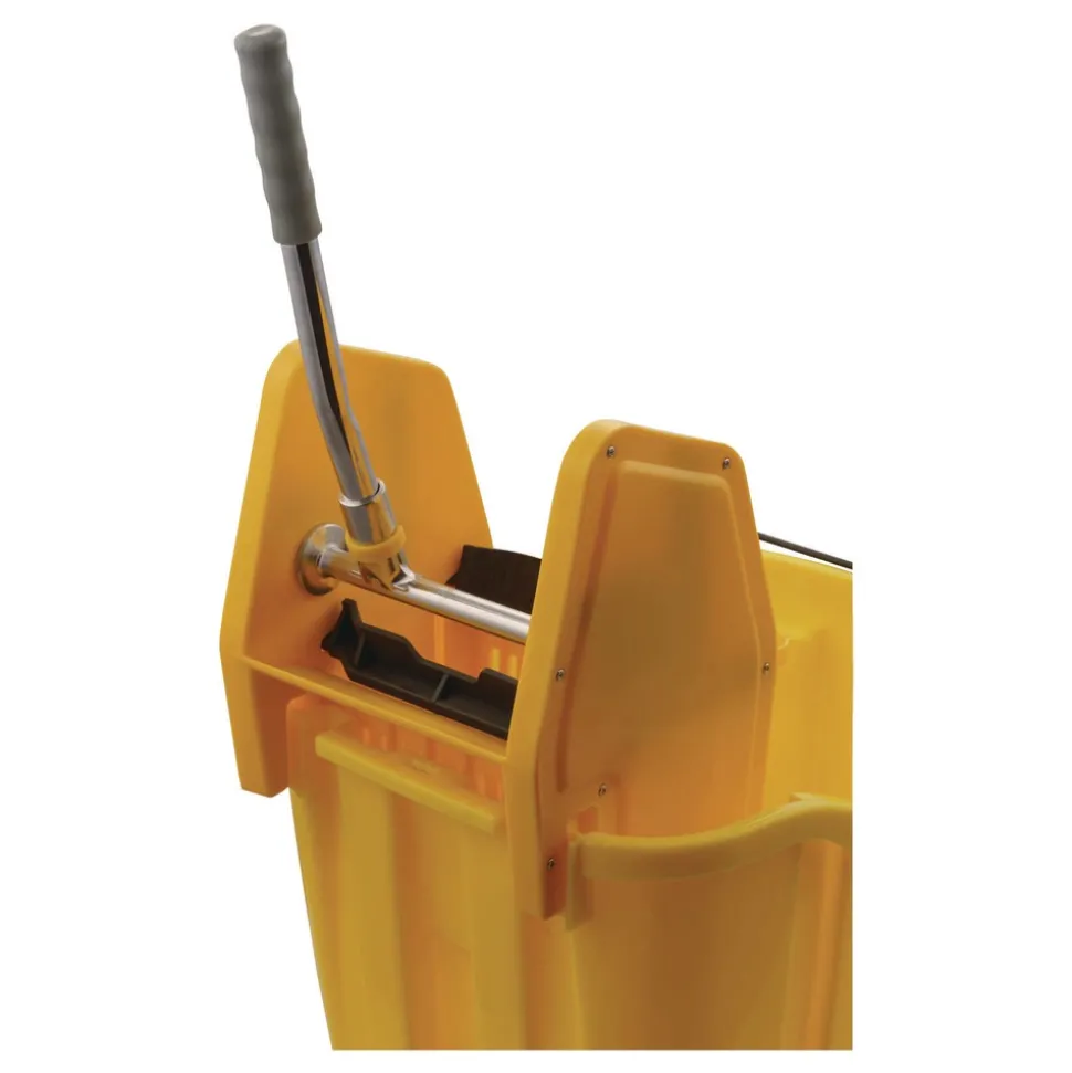 Carlisle 35 qt OmniFit Mop Bucket with Down Press Wringer - Yellow