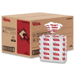 Cascades PRO 12 in. x 13 in. Tuff-Job S400 DRC Medium Wipers - White (18 Packs/Carton)