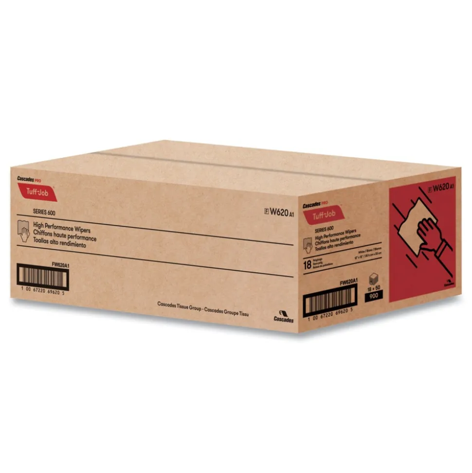 Cascades PRO 12 in. x 13 in. Tuff-Job S600 High Performance Wipers (18/Carton)