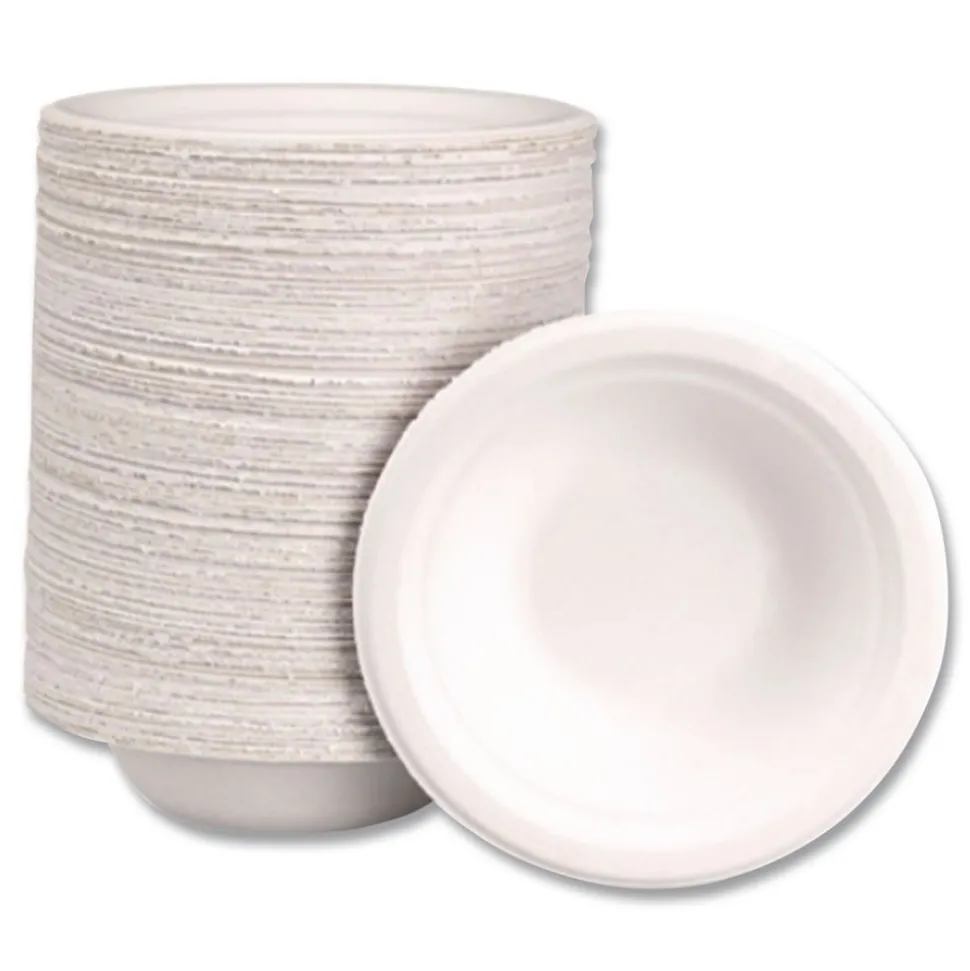 Chinet 12 oz Paper Pro Round Bowls - Beige (1000/Carton)