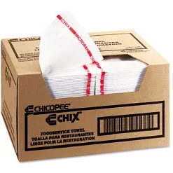 Chix 13 in. x 24 in. Reusable Fabric Food Service Towels - White (150/Carton)