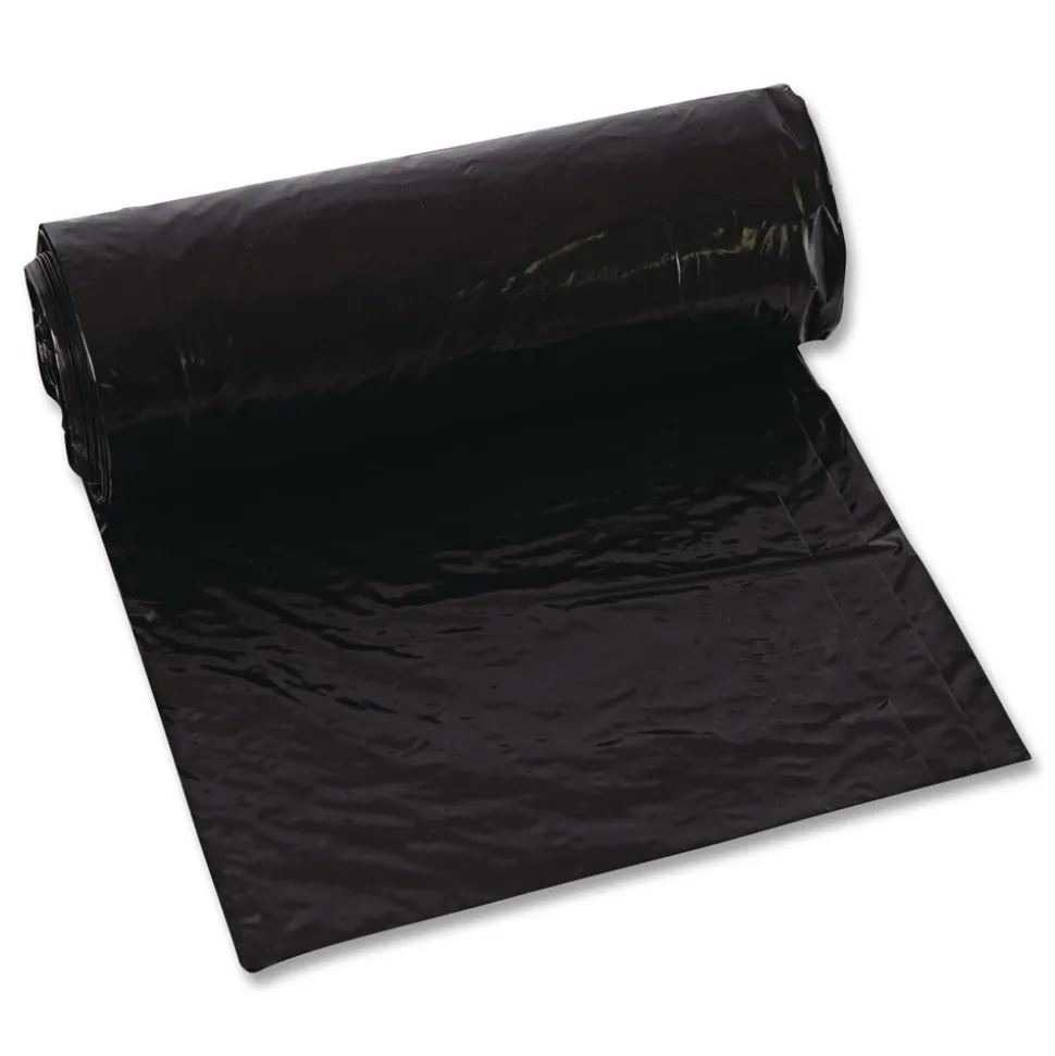Classic 45 Gallon 0.63 mil 40 in. x 46 in. Linear Low-Density Can Liners - Black (250/Carton)