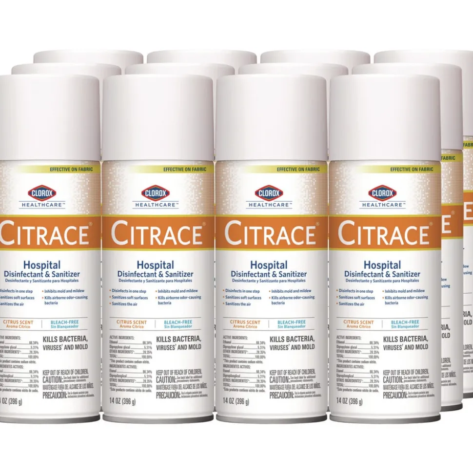 Clorox Healthcare 49100 14 oz. Aerosol Citrus Citrace Hospital Disinfectant and Deodorizer (12/Carton)