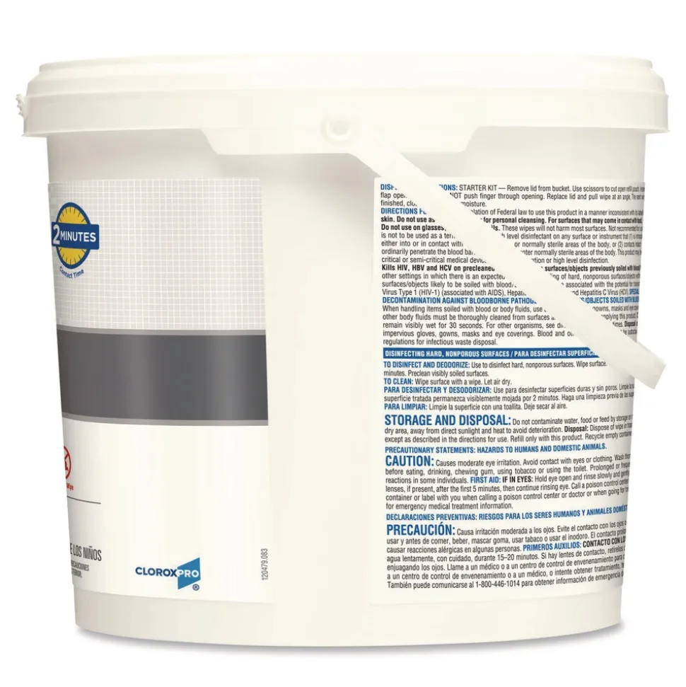 Clorox Healthcare VersaSure 12 in. x 12 in. 1-Ply Cleaner Disinfectant Wipes - Fragranced White (2/Carton)