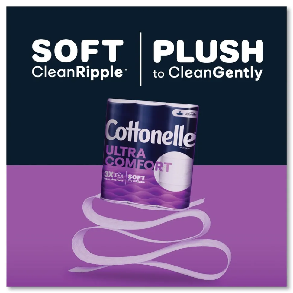 Cottonelle Ultra ComfortCare 2-Ply Septic Safe Mega Rolls Soft Tissue Toilet Paper - White (48/Carton)
