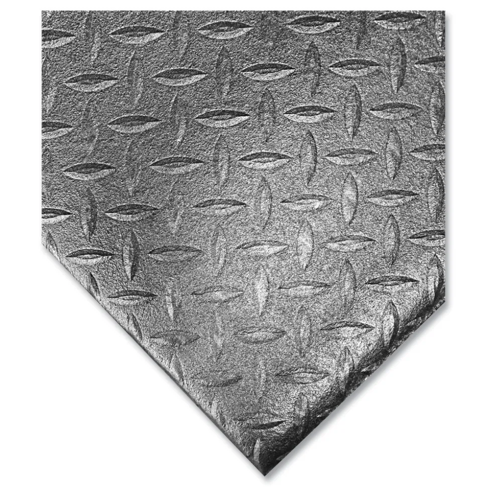 Crown 36 in. x 60 in. Tuff-Spun Foot-Lover Rectangular Diamond Surface Mat - Black