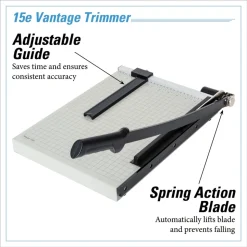 Dahle Vantage 12.25 x 15.75 Guillotine 15-Sheet Paper Trimmer/Cutter