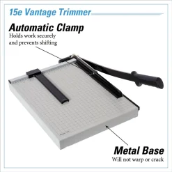 Dahle Vantage 12.25 x 15.75 Guillotine 15-Sheet Paper Trimmer/Cutter