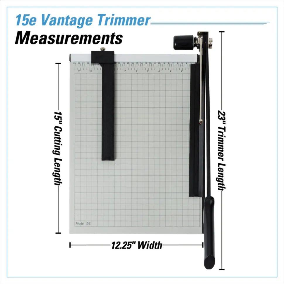 Dahle Vantage 12.25 x 15.75 Guillotine 15-Sheet Paper Trimmer/Cutter