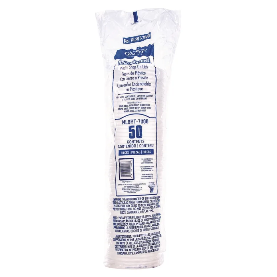 Dart NL8RT-7000 Conex Deli Container Lids - Clear (500/Carton)